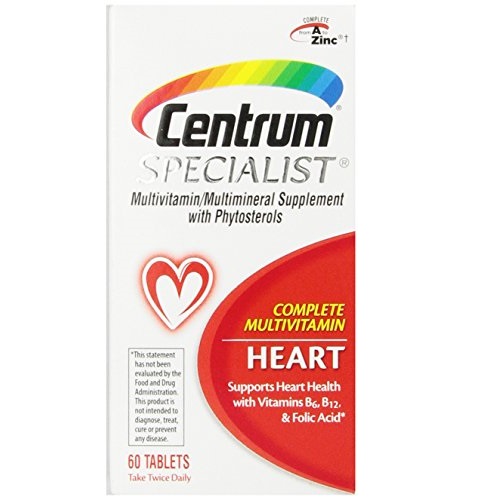 Centrum Specialist Heart (60 Count) Complete Multivitamin / Multimineral Supplement with Phytosterols Tablet, Vitamin D3 and Vitamin B, only $5.40, free shipping after clipping coupon and using SS