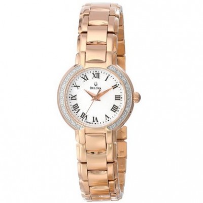 Bulova Women's 98R156 Classic Round Diamond Accented Watch , only $92.17, free shipping after using coupon code 