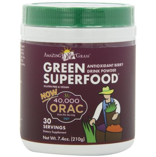 Amazing Grass ORAC 绿色超级抗氧化食物粉，7.4oz，原价$29.99，现点击coupon后仅售 $14.89，免运费