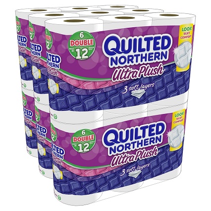 Quilted Northern Ultra Plush Double Rolls, only $17.06, free shipping