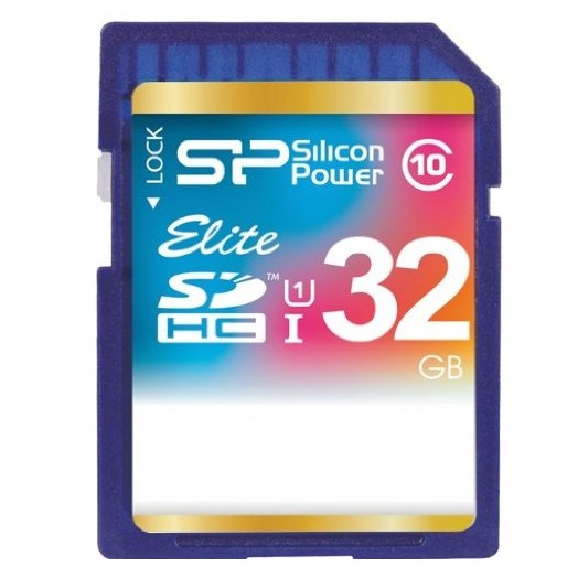 Silicon Power Elite 32GB SDHC Class 10 UHS-1 快閃記憶體卡 $14.99