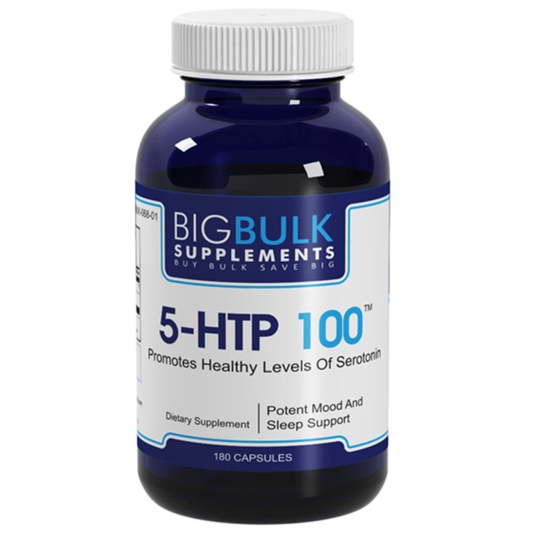 Big Bulk Suplements 5-HTP 100 Naturally Inreases Serotonin Levels 100mg 180 Capsules $20.08