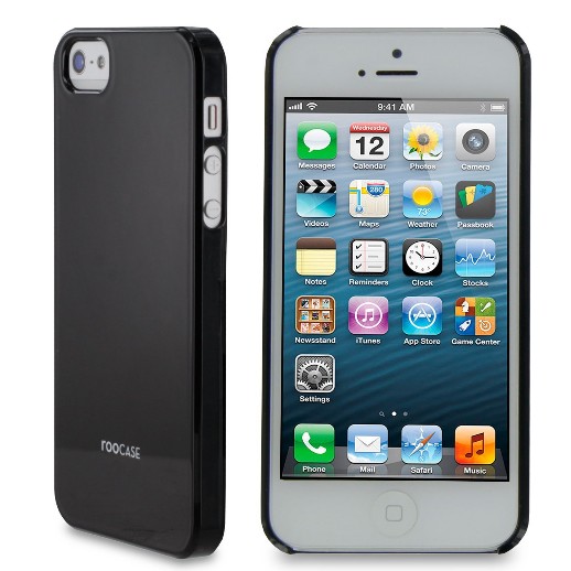 rooCASE Ultra Slim Gloss (Black) Shell Case for Apple iPhone 5 $5.80