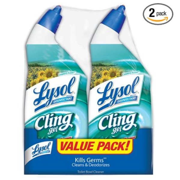Lysol Cling Gel Toilet Bowl Cleaner, Country Scent, 2 - 24 Ounce bottles $3.57+free shipping