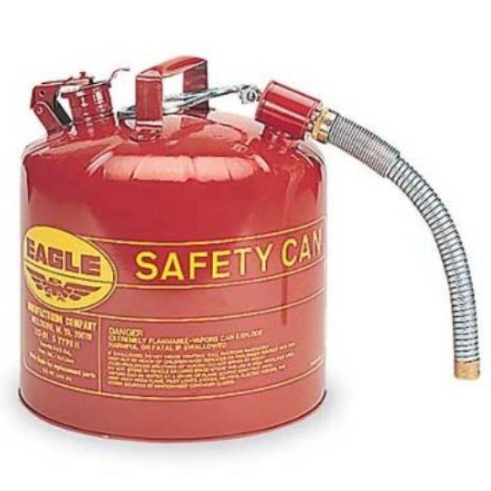 Eagle U2-51-S Red Galvanized Steel Type II Gas Safety Can with 7/8