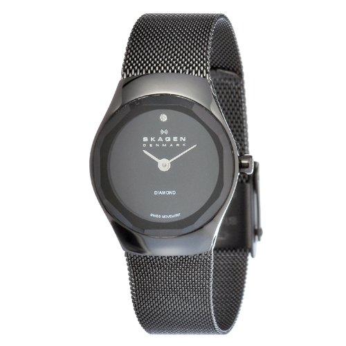 Skagen Women's 432SBSB Quartz Stainless Steel BLACK Dial Watch $78.91+free shipping