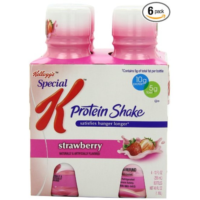 Special K Protein Shakes, Strawberry, 4-Count Bottles (Pack of 6) $17.94+free shipping