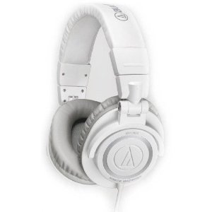 Audio-Technica ATH-M50WH Professional Studio Monitor Headphones with Coiled Cable, White$109.00