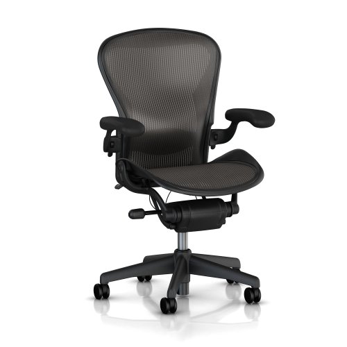 Herman Miller(R) Aeron(R) Chair Highly Adjustable Model with Graphite Frame with Lumbar Support   $879.00（35%off） 