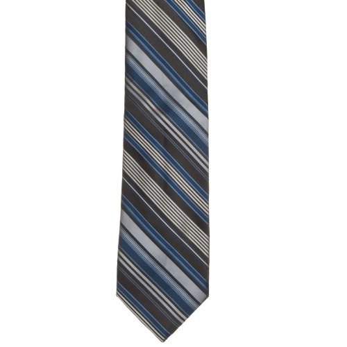 Calvin Klein Mens Multi-colored Stripes Patterned 100% Silk Neck Tie blue One Size   $14.53 (60%off)