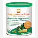 Happy Munchies Baked Organic Cheese & Grain Snack, Organic Broccoli, Kale & Cheddar Cheese, 1.63-Ounce Canisters (Pack of 6) $15.95