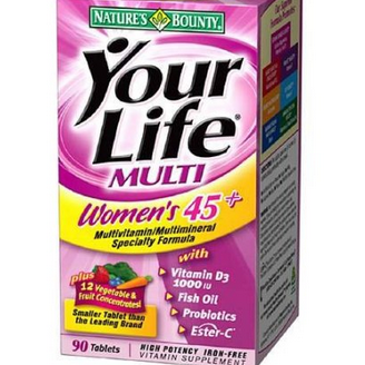 Nature's Bounty Your Life Multi Women's 45+ Multivitamin/Multimineral Specialty Formula Tablets 90 tablets $8.58