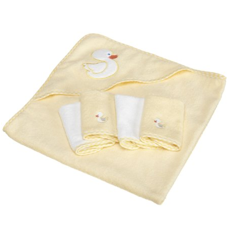 Spasilk 100% Cotton Hooded Terry Bath Towel with 4 Washcloths, $11.99
