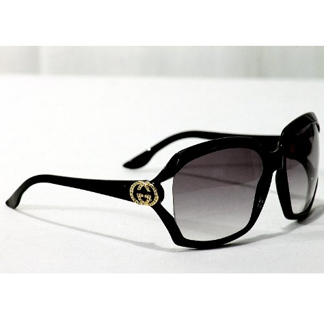 Gucci Women's 3110/N/S Rectangle Sunglasses,Shiny Black Frame/Grey Gradient Lens,One Size  $119.99 (59%off) + Free Shipping 