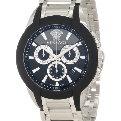 史低價！Versace 范思哲M8C99D008 S099 鋼帶三眼計時男式碼錶，原價$1,750.00，現價僅售 $905.57，免運費