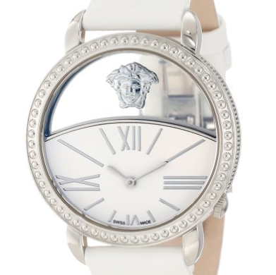 Versace Women's 93Q99D02C S001 Krios White Enamel and Transparent Dial Patent Leather Watch $575.00 (50% off) 