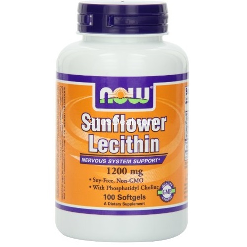Now Foods Sunflower Lecithin Non GMO, Soft-gels, 1200mg, 100-Count, only $4.49