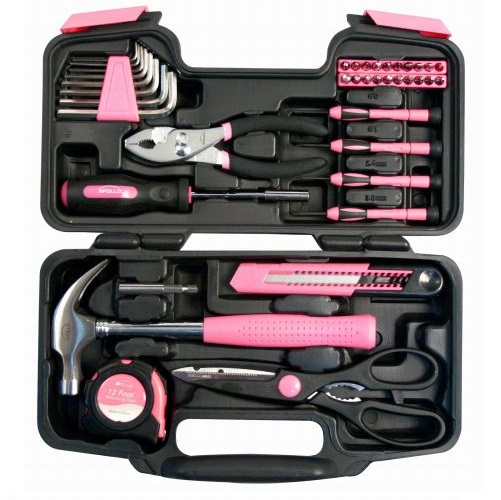 Apollo Precision Tools DT9706P 39-Piece Pink General Tool Set, only $19.80