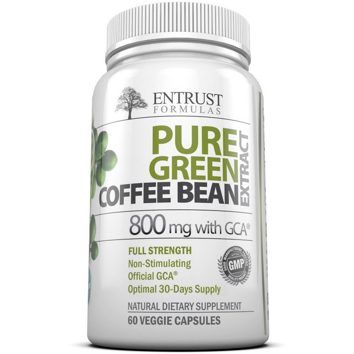 Entrust Formulas 100% Pure Green Coffee Bean Extract 800mg WITH GCA $18.95