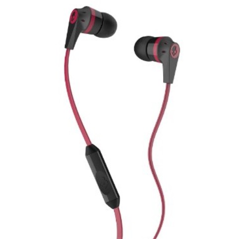 Skullcandy S2IKDY-010 Ink'd 2.0 Earbud Headphones with Mic (Black/Red) $11.29+free shippingf