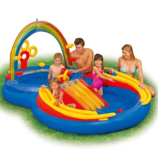 Intex 117-by-76-by-53-Inch Rainbow Ring Pool Play Center $41.84+free shipping