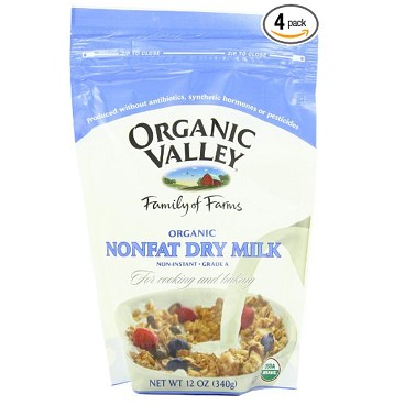 Organic Valley 12盎司袋装有机脱脂奶粉（4袋）$28.21免运费