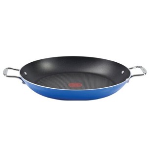 T-fal Simply Delicioso D1836563 Hard Enamel Nonstick Dishwasher Safe 14-Inch Paella Pan Cookware, Blue $18.64