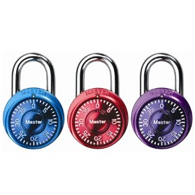 Master Lock 1533TRI Mini Combination Locks in Blue, Purple, and Pink, 3-Pack $9.18