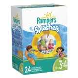 Pampers Splashers Disposable Swim Pants Size 3-4, 24 Count $6.99