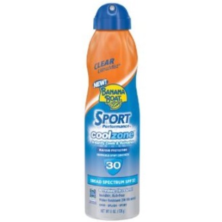 Banana Boat Sport Cool Zone Sunscreen Continuous Spray SPF 30, 6 Fluid Ounce $3.64+free shipping