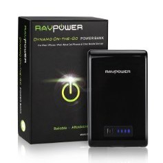 RAVPower Element 10400mAh External Battery Pack Charger Power Bank (Dual USB Outputs, Ultra Compact Design), only $13.49