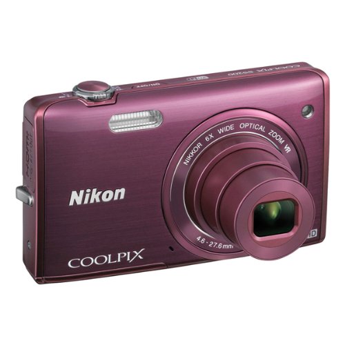 Nikon COOLPIX S5200 16 MP CMOS Digital Camera with 6x Zoom Lens and Built-In Wi-Fi (Plum) $99.95+free shipping