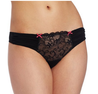 Betsey Johnson Women's Heart Lace And Mesh Thong   $4.78（77%off）