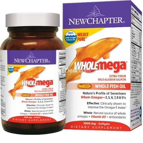 New Chapter Wholemega, 1000 Mg, 180-Count, only$27.06, free shipping