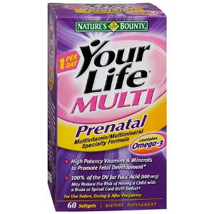 Nature's Bounty Your Life Multi Prenatal, 60 Softgels   $5.09（55%off）