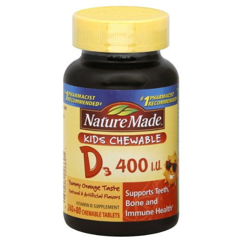 Nature Made Kids Chewable Vitamin D3 400 IU, Chewable Tablets   $9.95