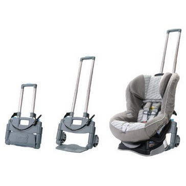 降7刀！Brica Roll 『n Go Car Seat Transporter 可摺疊攜帶型嬰兒車載座椅拖桿 特價$55.99