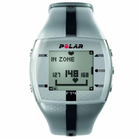 Polar FT4 Heart Rate Monitor Watch (Silver / Black) $60.15(33%off)