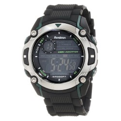 Armitron Men's 408232GRN Chronograph Black and Green Resin Digital Sport Watch $9.99