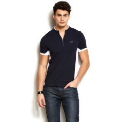 Armani Exchange 男式拉链短袖T恤 下单自动再减40% $23.40+$7运费
