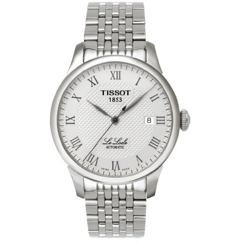 Tissot Men's T41148333 Le Locle Silver Textured Dial Watch, only $379.00, free shipping