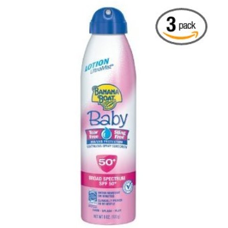 Banana Boat Baby Sunscreen Ultra Mist Tear-Free Sting-Free Broad Spectrum Sun Care Sunscreen Spray - SPF 50, 6 Ounce (Pack of 3), only $18.71, free shipping after using SS