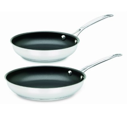 Cuisinart 722-911NS Chef's Classic Stainless Nonstick 2-Piece 9-Inch and 11-Inch Skillet Set, only $24.98