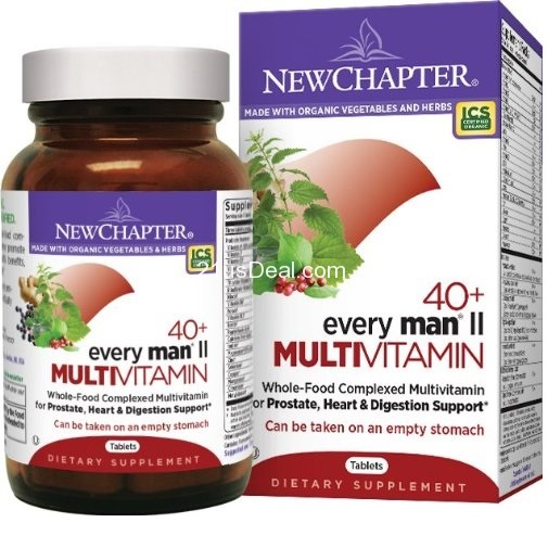 New Chapter Organics 40+ Every Man II Multivitamins Tablets, 96-Count, only $27.72, free shipping