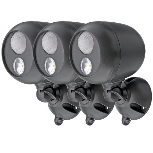 Mr.Beams MB363 Wireless LED Spotlight with Motion Sensor and Photocell, Black, 3-Pack, only $26.26, free shipping