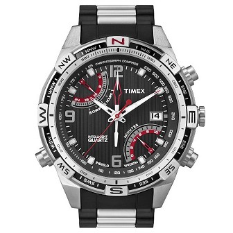 时尚大气：天美时 Timex T49868 Intelligent 时尚男款不锈钢石英腕表，原价$200.00，现仅$109.90 免运费！