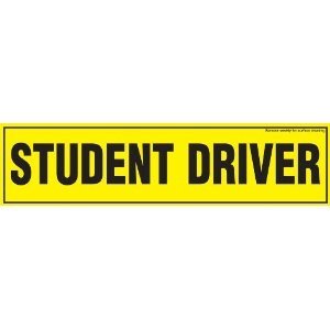 Zone Tech Magnetic 'Student Driver' Bumper Sticker, 12 X 3 X 0.1 Inches $7.99