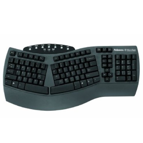 Fellowes Microban Split Design Keyboard, Black $37.92+free shipping