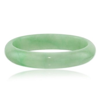 Polished Green Jade 13 mm Slip-On Bangle Bracelet $69.00+free shipping