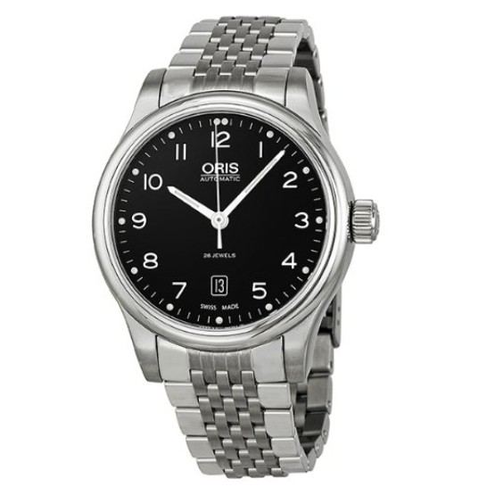 Oris Classic Date Automatic Black Dial Steel Mens Watch $750.00 + Free Shipping 